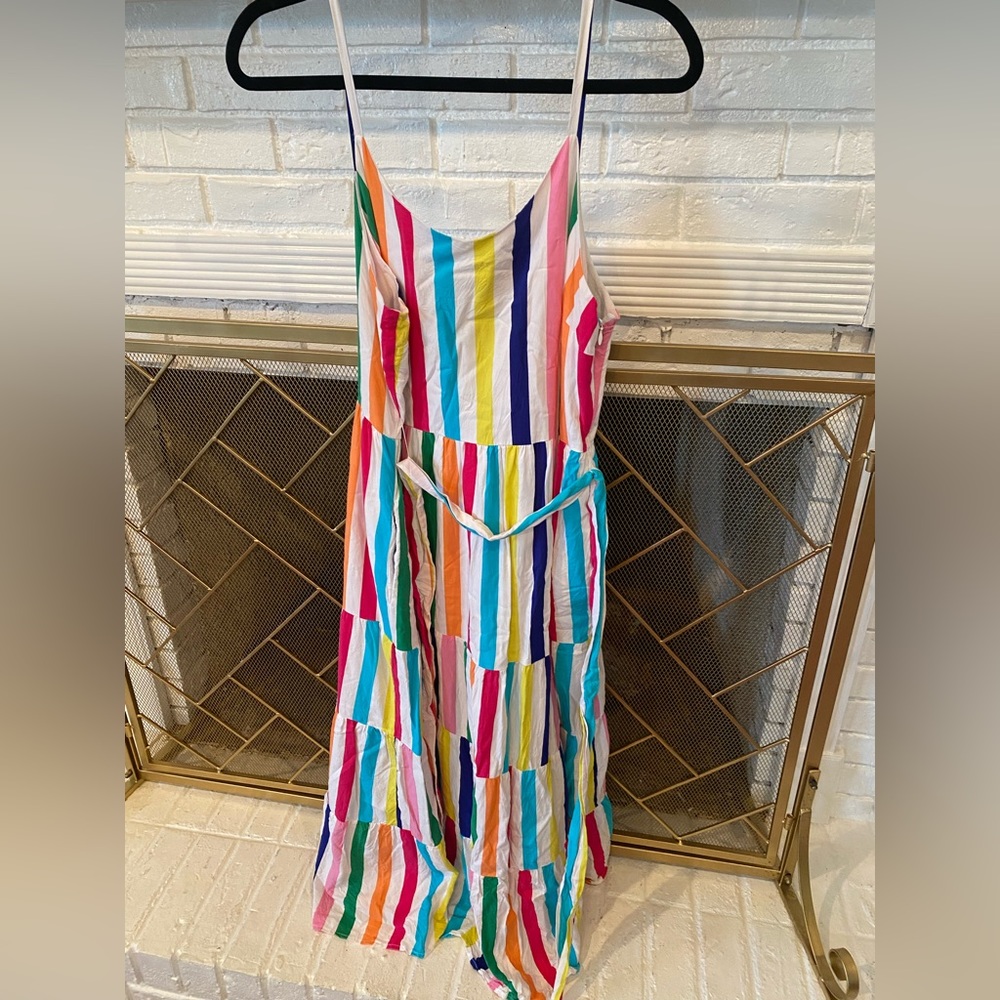 crown & ivy Multi-Color Striped Summer Maxi Dress